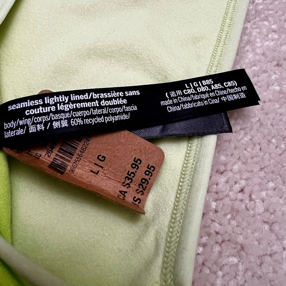 NWT Victoria’s Secret PINK Green Ombré Ribbed Seamless Lined Sports Bra Large L - Picture 6 of 6